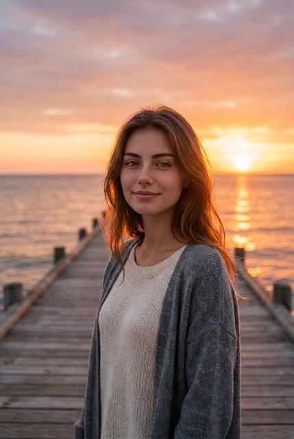 Спокойное одиночество на закате